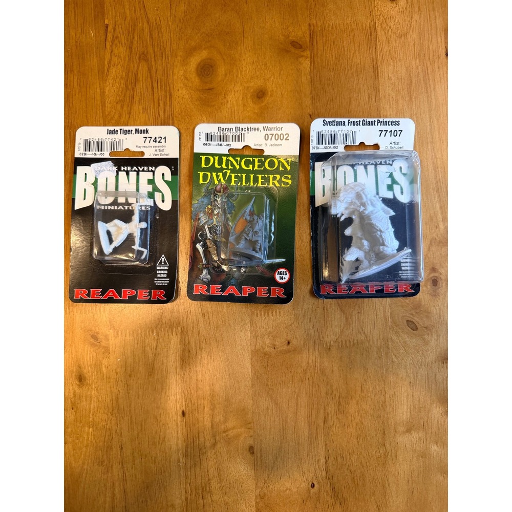 Reaper Miniatures Lot Jade Tiger Monk Baran Blacktree Svetlana Frost Giant 3pc